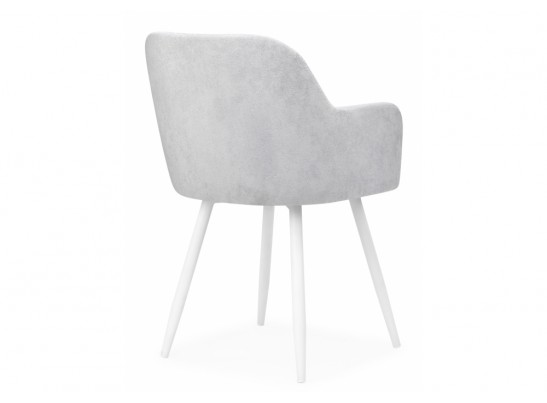 Стул на металлокаркасе Инфини светло-серый (ocean 021) / белый в Кургане