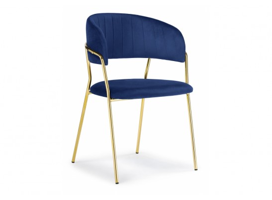 Стул на металлокаркасе Kamelia dark blue / gold в Кургане