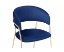 Стул на металлокаркасе Kamelia dark blue / gold в Кургане