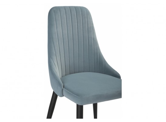 Стул на металлокаркасе Kora light blue / black в Кургане