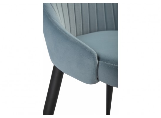 Стул на металлокаркасе Kora light blue / black в Кургане