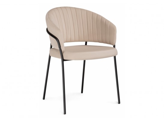 Стул на металлокаркасе Лео белый Brendy Milk 02 / черный в Кургане