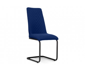 Стул на металлокаркасе Лулла темно-синий / черный каркас
