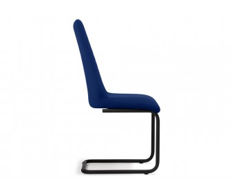 Стул на металлокаркасе Лулла темно-синий / черный каркас