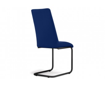 Стул на металлокаркасе Лулла темно-синий / черный каркас