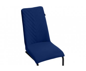Стул на металлокаркасе Лулла темно-синий / черный каркас