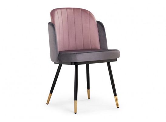 Стул на металлокаркасе Penelopa dark gray / pink / black / gold в Кургане