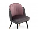 Стул на металлокаркасе Penelopa dark gray / pink / black / gold в Кургане