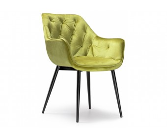 Стул на металлокаркасе Remo khaki / black