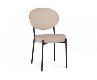 Стул на металлокаркасе Ройс бежевый / черный