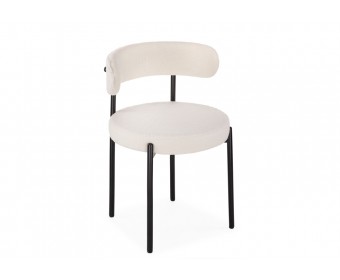 Стул на металлокаркасе Rudi white / black