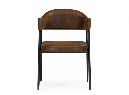 Стул на металлокаркасе Twin brown / black
