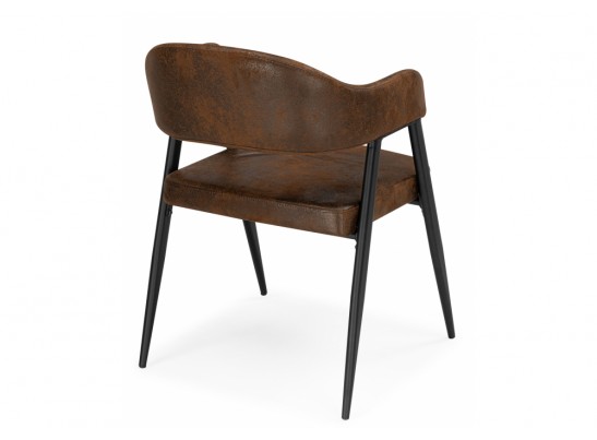 Стул на металлокаркасе Twin brown / black