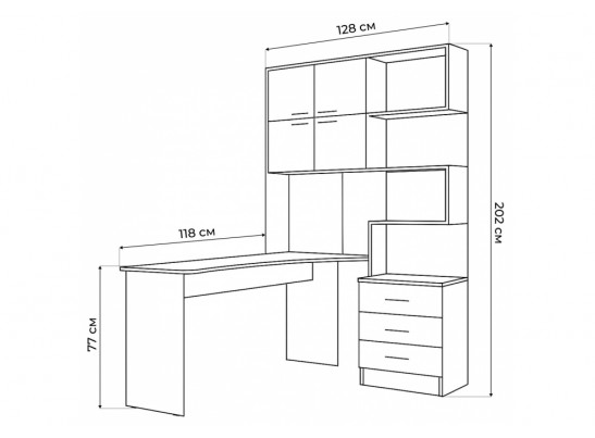 Компьютерный стол Эльброни левый шиншилла серая в Кургане