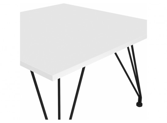 Журнальный столик Sheffilton SHT-TU29/H36/ЛДСП 60/60 белый / черный муар в Кургане