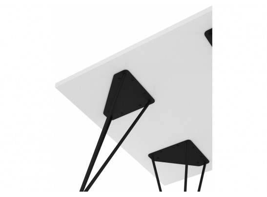 Журнальный столик Sheffilton SHT-TU29/H36/ЛДСП 60/60 белый / черный муар в Кургане