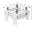 Журнальный столик ST-052 60х60х45 white в Кургане