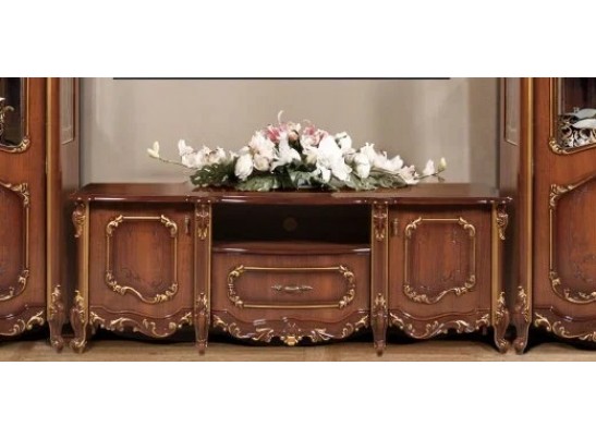 Тумба ТВ Элиза 7 (бежевый/темный орех)