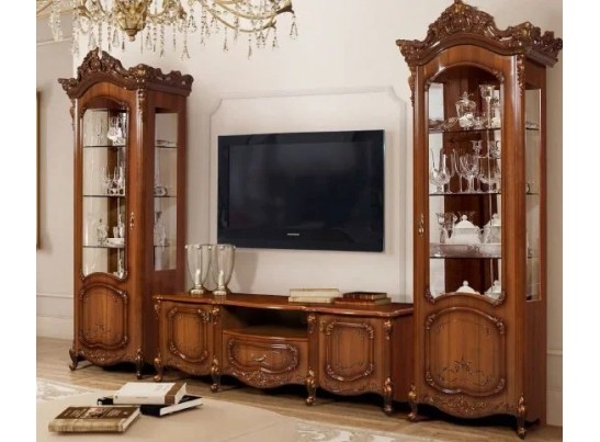 Тумба ТВ Элиза 7 (бежевый/темный орех)