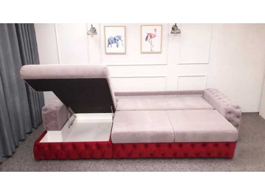 Диван Райли NEW с оттоманкой, змейка+ППУ локоть в оттоманке