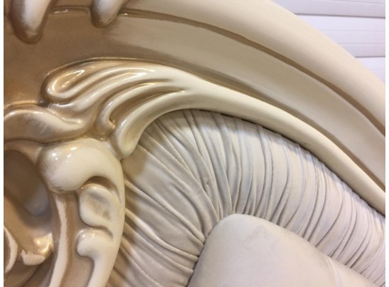 Кровать двуспальная Джоконда (крем глянец)