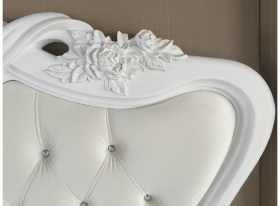 Кровать с мягким изголовьем "Афина" крем корень