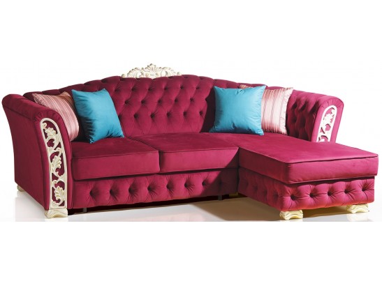 Диван двухместный "ТУРИН" с оттоманкой