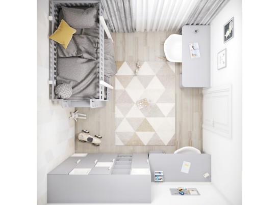 Шкаф 3 Legs Grey