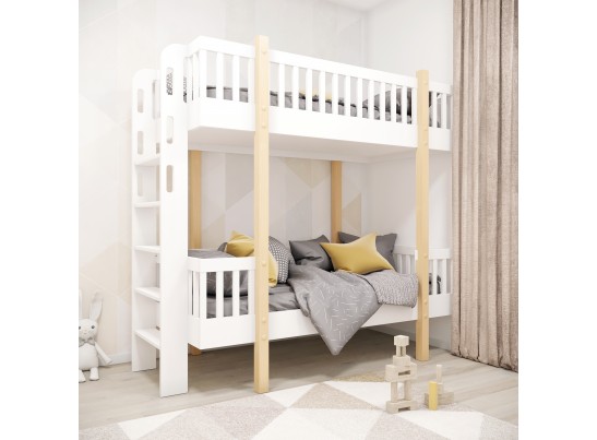 Кровать Legs 2-х уровневая White