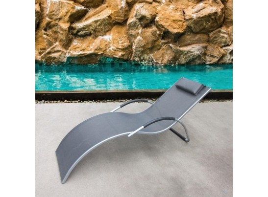 Шезлонг-лежак ГРАЦИЯ MC-3039GA Silver-Black в Кургане