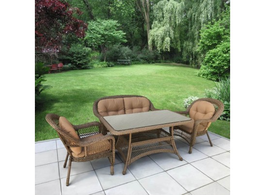 Комплект плетеной мебели T130Bg/LV520BB-Beige_Beige в Кургане
