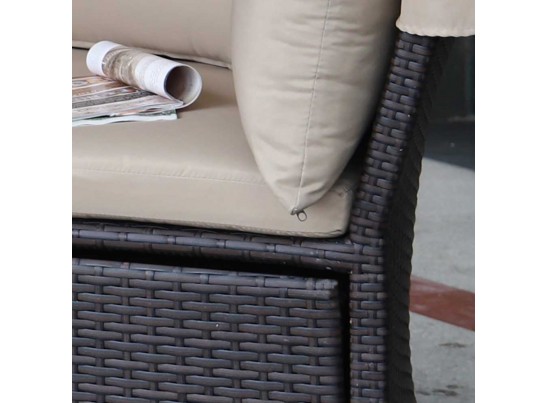 Диван-трансформер из искусственного ротанга AFM-325B Brown