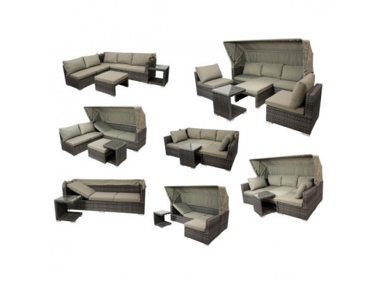 Диван-трансформер из искусственного ротанга AFM-320 Beige