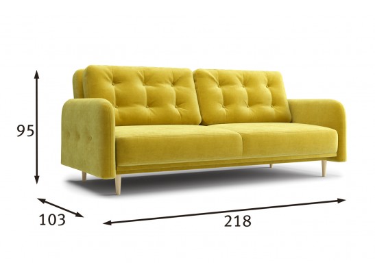 Диван-кровать Вейт горчичный