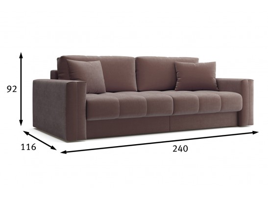 Диван-кровать Кастел Коричневый