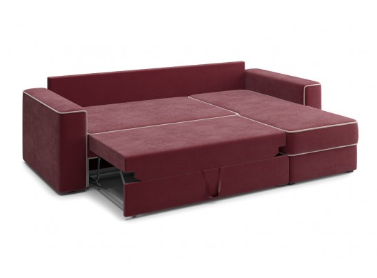 Угловой диван-кровать Астон, Тёмно-вишнёвый