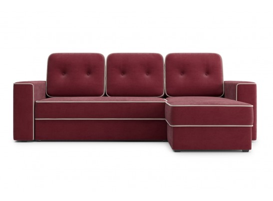 Угловой диван-кровать Астон, Тёмно-вишнёвый