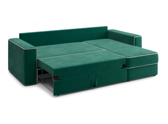 Угловой диван-кровать Астон, Изумрудный