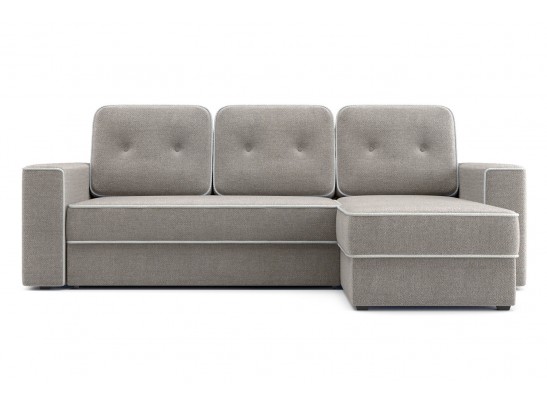 Угловой диван-кровать Астон, Пепельный-бежевый