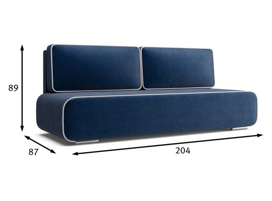 Диван прямой Уно, Синий