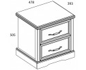 Тумба прикроватная 2S TOSCANA NEW