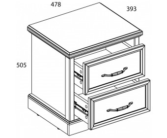 Тумба прикроватная 2S TOSCANA NEW