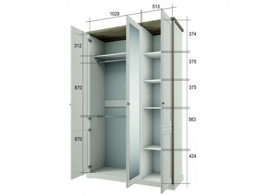 Шкаф 3DG Z TOSCANA NEW