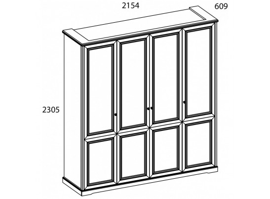 Шкаф 4DG TOSCANA NEW