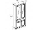 Шкаф с витриной 2V2D1S TOSCANA в Кургане