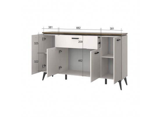 VINATI, Тумба 4D1S. Цвет ПЕРСИДСКИЙ ЖЕМЧУГ/ АМАРОК