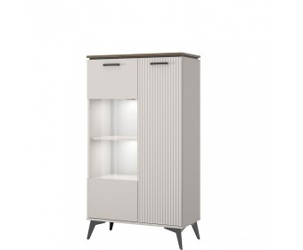 VINATI, Шкаф с витриной 1V1D P. Цвет ПЕРСИДСКИЙ ЖЕМЧУГ/ АМАРОК