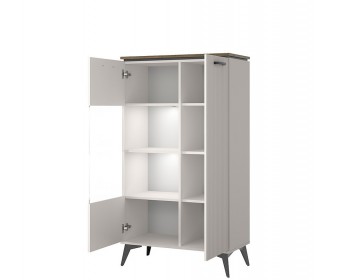 VINATI, Шкаф с витриной 1V1D P. Цвет ПЕРСИДСКИЙ ЖЕМЧУГ/ АМАРОК