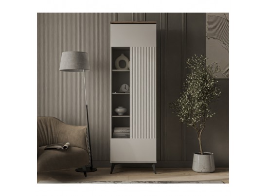 VINATI, Шкаф с витриной 1V. Цвет ПЕРСИДСКИЙ ЖЕМЧУГ/ АМАРОК