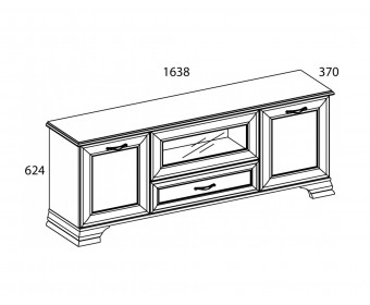 Тумба RTV 1V2D1S, Тиффани, цвет вудлайн кремовый